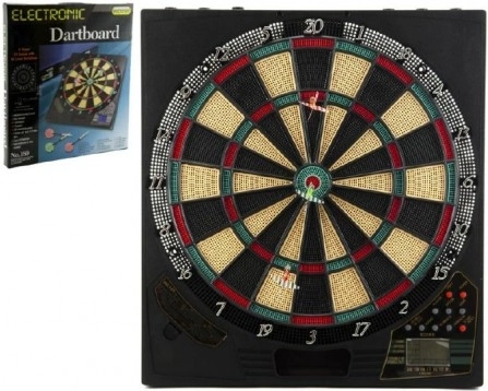 Elektronisch dartbord 42 cm met lcd-display en 6 pijlen