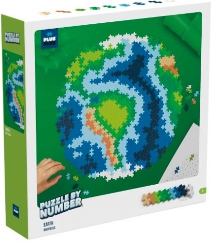 Plus-Plus Puzzel op nummer – Aarde, 800 stukjes