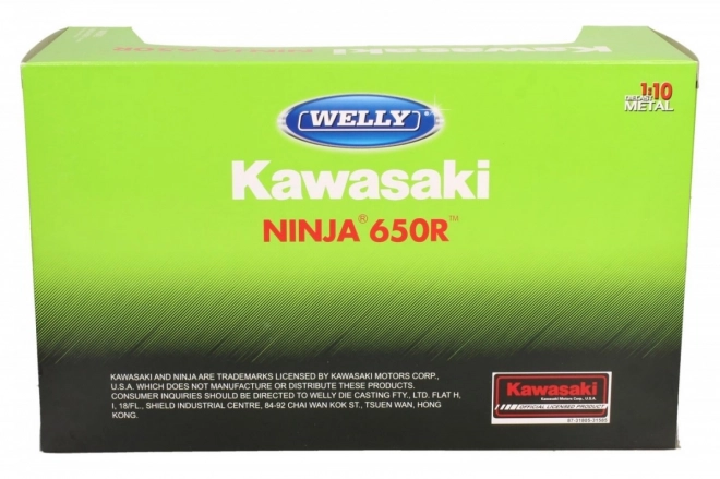 Welly Motorfiets Kawasaki Ninja 650R 1:10 groen