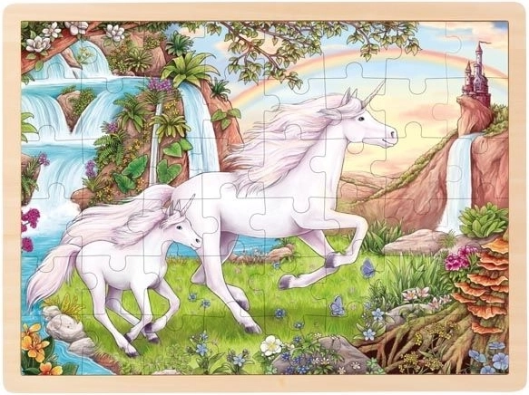 Goki houten puzzel eenhoorn 48 stukjes