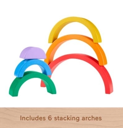 Fisher-Price houten stapelbare regenboog voor kinderen