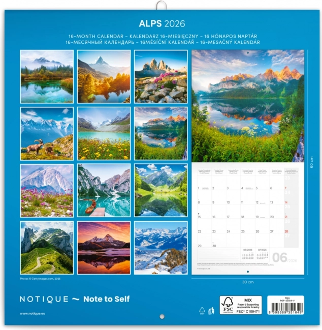 Notitiekalender Alpen 2026