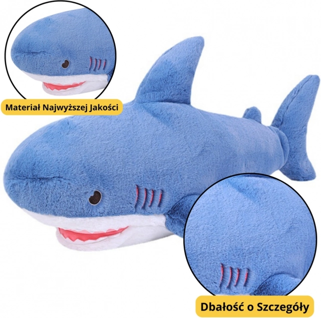 Knuffel Blauwe Pluche Haai 56 cm