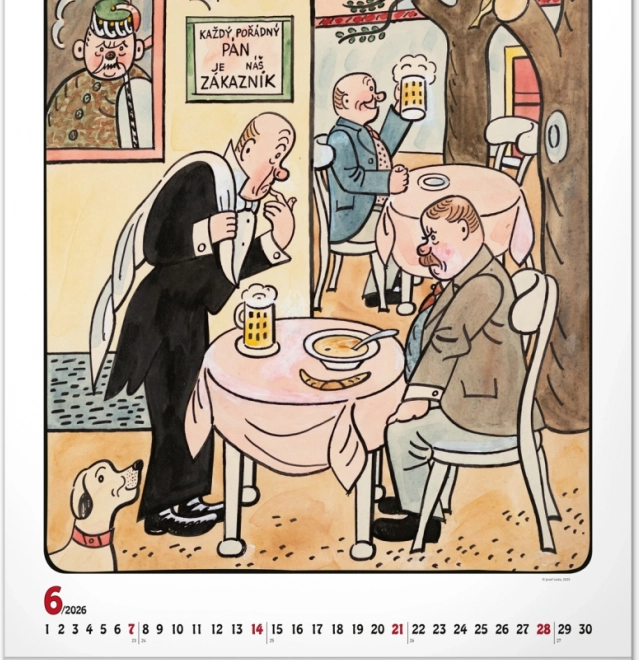 muurkalender Josef Lada 2026
