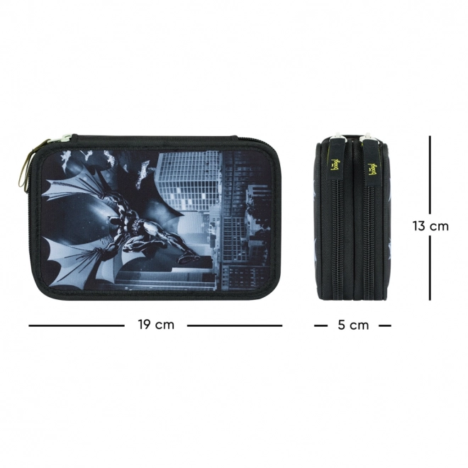 BAAGL School etui met twee lagen Batman Dark City