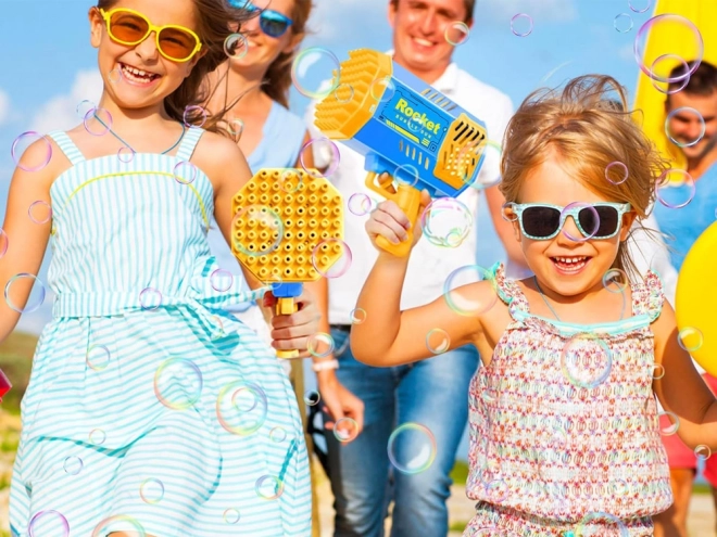 Zeepbellenpistool set licht + vloeistof voor kinderen ZA4976