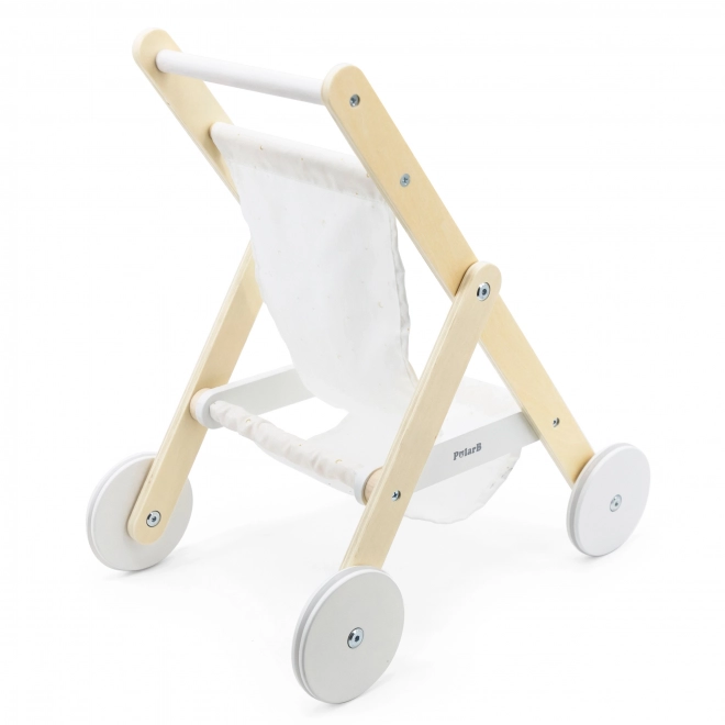Houten kinderwagen