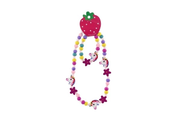 Halsketting en armband met eenhoornkralen