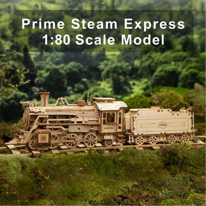 Locomotief - Stoom Express - 3D houten puzzel