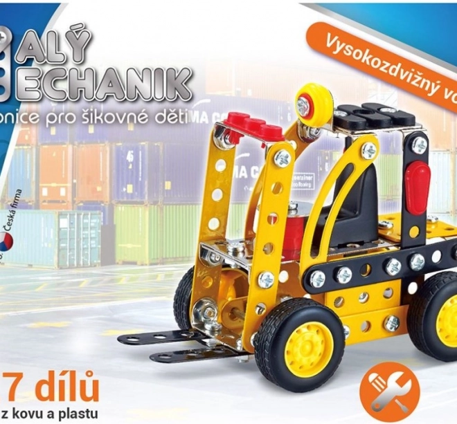 Kleine Monteur Heftruck