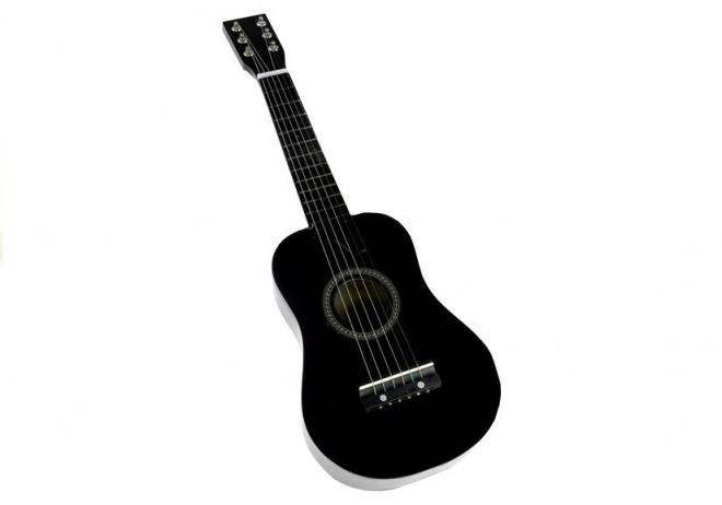 Houten klassieke gitaar met plectrum zwart 60 cm