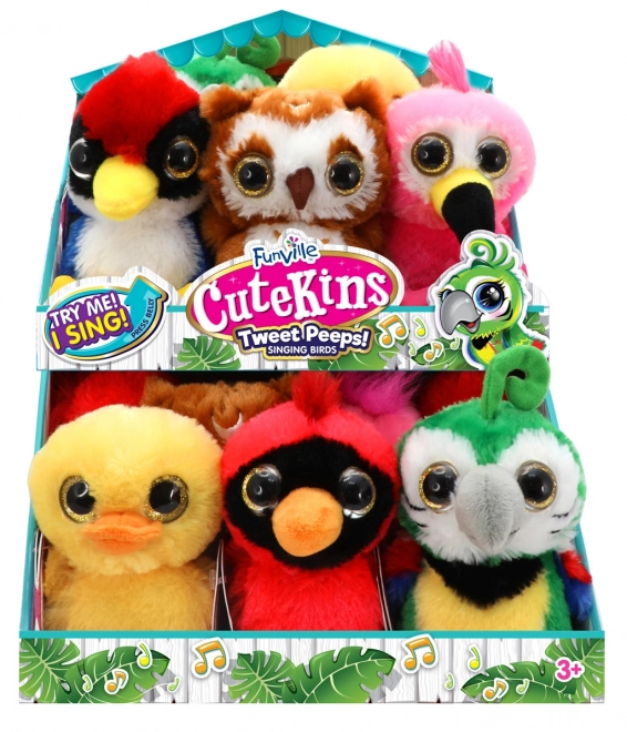Schattige pluche vogel Cutekins met geluiden