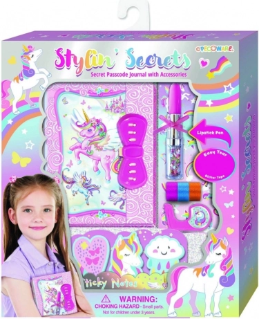 Dagboek met slot en pen Pecoware – eenhoorn