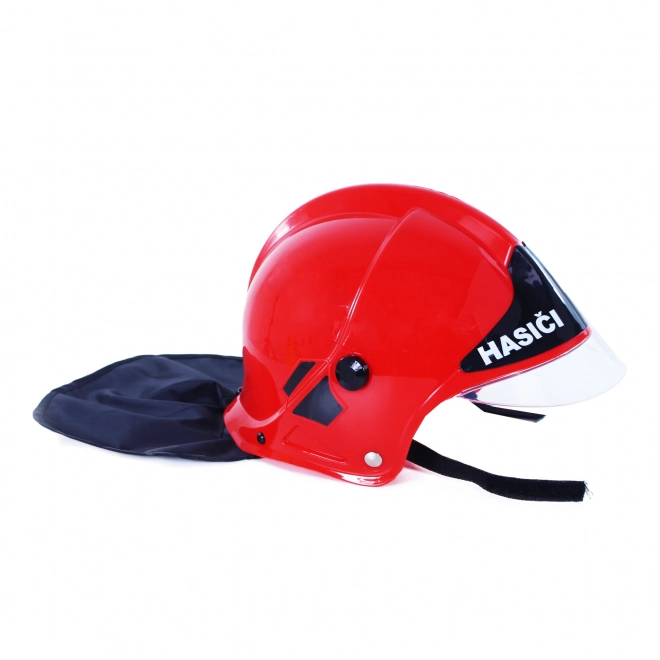 Kinderen helm/helm brandweerman rood CZ tekst
