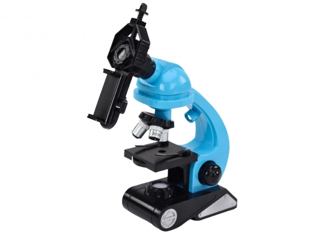 Educatieve microscoop voor kinderen met accessoires blauw