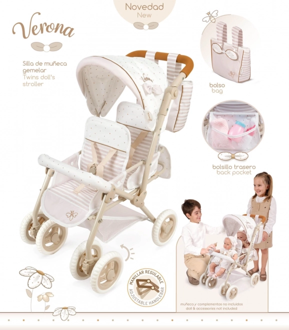 Opvouwbare poppenwagen Verona 2024