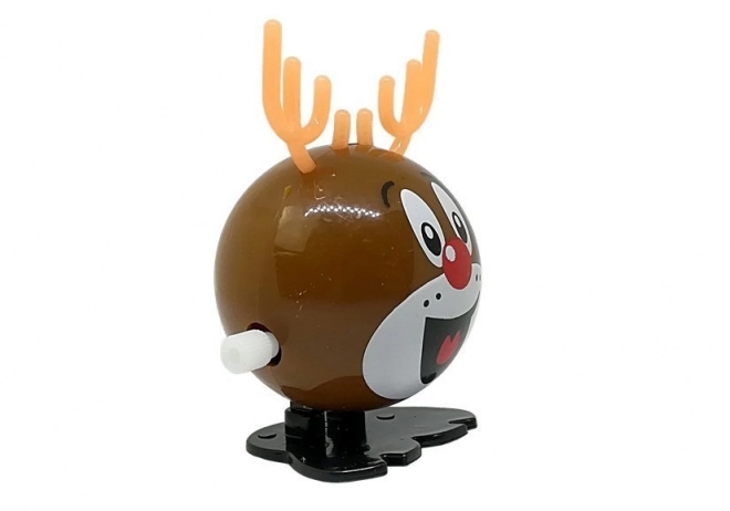 Set van 12 opwindbare kerstspeeltjes pinguïn rendier sneeuwpop Kerstman