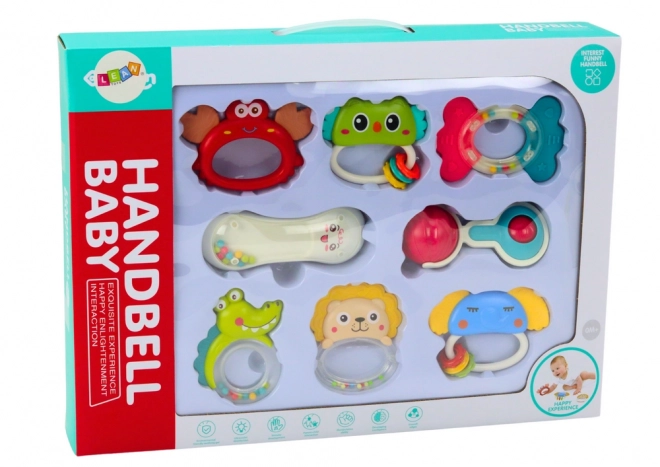 Set van 8 dierenrammelaars
