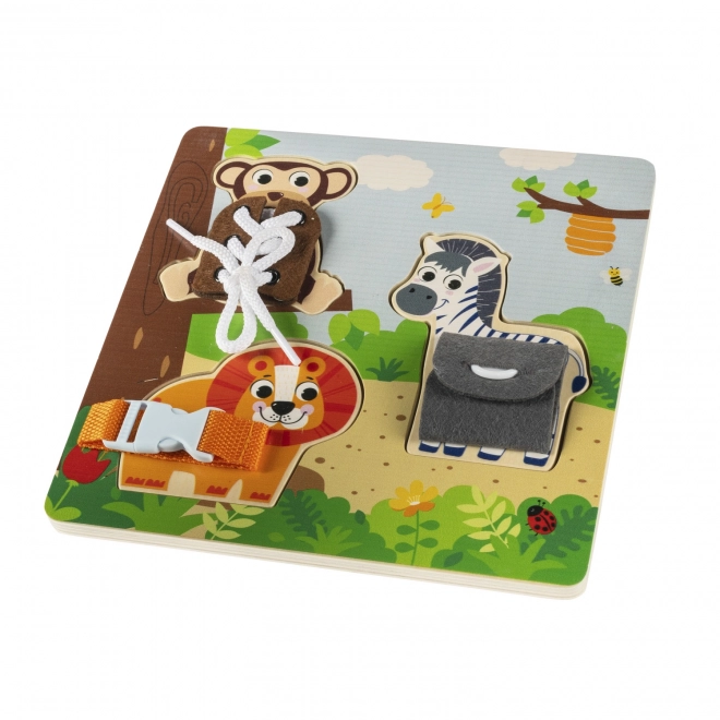 Houten Montessori safari puzzel voor kinderen