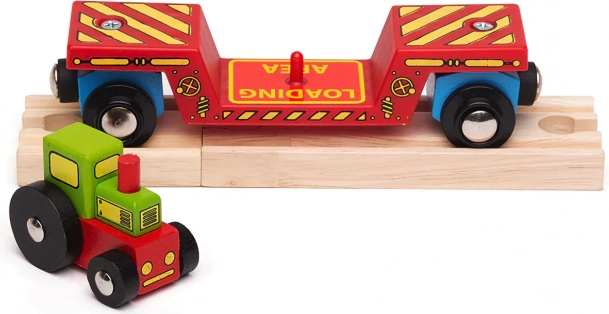 Dubbel plezier: tractor en transport op de wagon