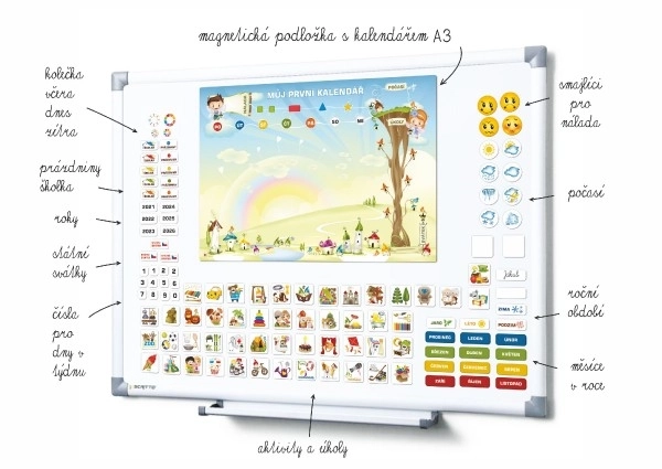 Magnetische kalender - Kleuterschool 114 magneten