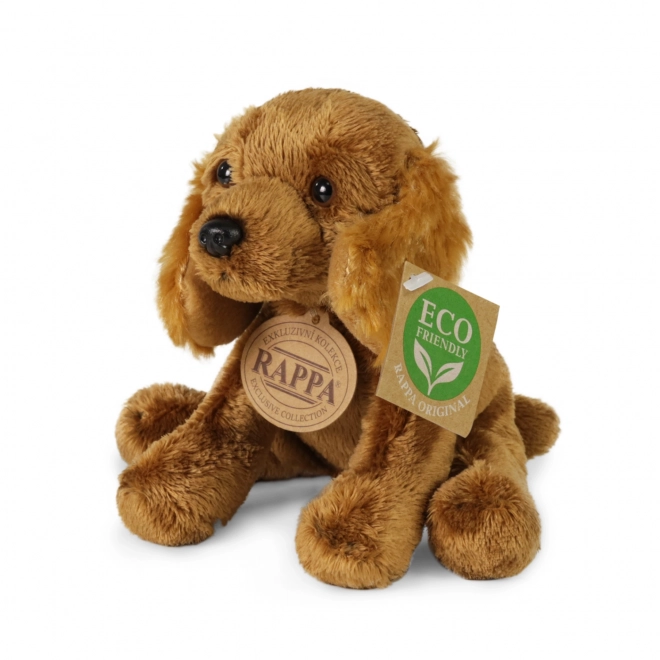 Pluche zittende hond 14 cm MILIEUVRIENDELIJK