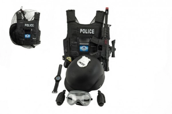 Set van politie pistool en helm met accessoires plastic 38cm in net
