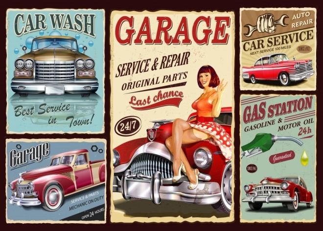 Grafika puzzel retro auto's 500 stukjes
