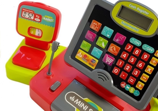 Rode-zwart kinderspeelkassa