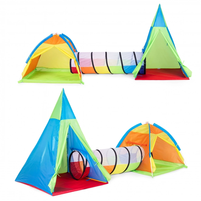 Kindertenten speelplaats 3 in 1 iglo tipi tunnel IPLAY