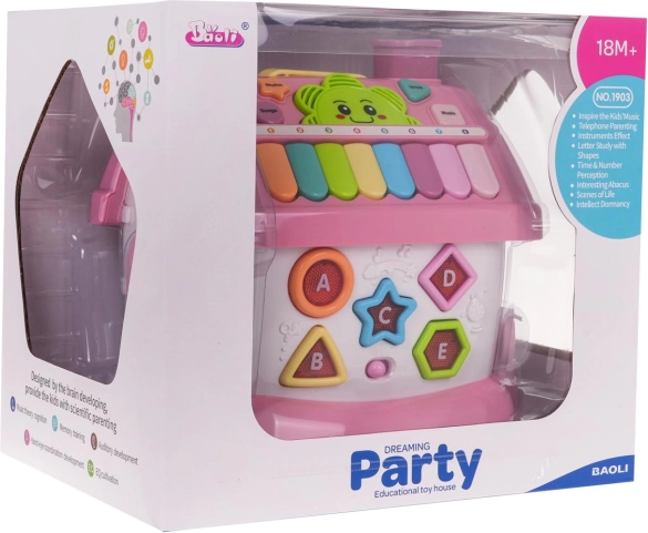Interactief educatief huisje voor kinderen – Roze