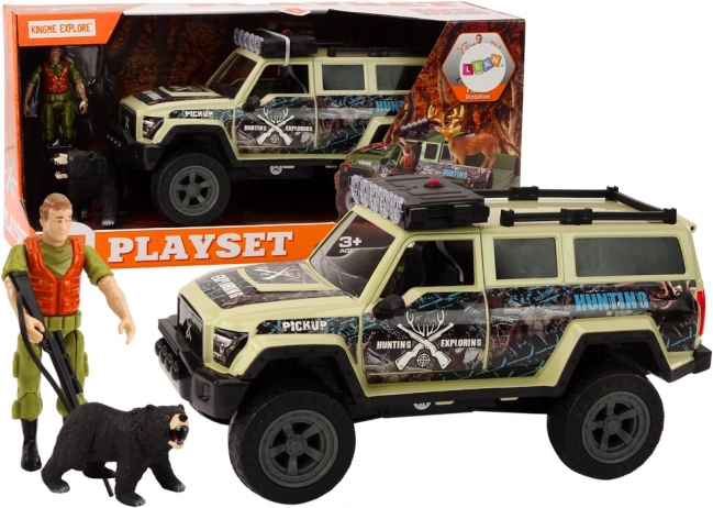Terrein jachtauto Lichten Geluiden Beige