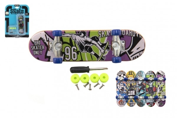 Schroevendraaier vinger skatebord met accessoires - 9 cm