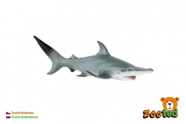 Grote hamerhaai zooted plastic 19cm in zak