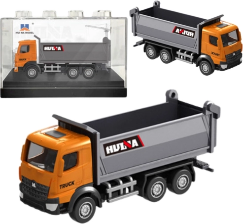 metalen model kiepwagen HUINA 1:80 oranje
