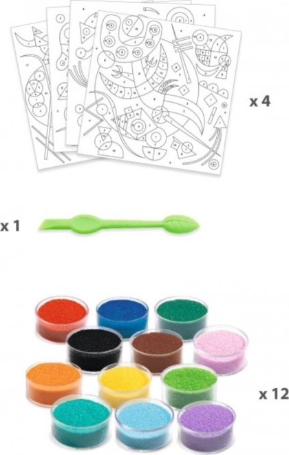 Creatief ontwerpen met gekleurd zand
