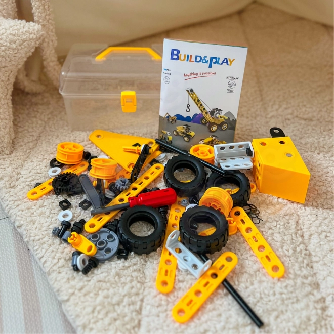 Woopie Bouwvoertuigen 8v1 Constructieset Blokjes