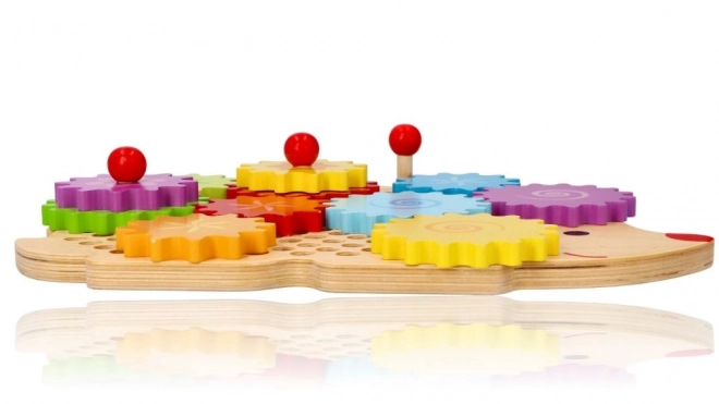 Puzzel Egel met tandwielen