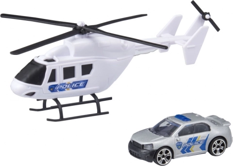 TEAMSTERZ helikopter en autootje – set reddingsvoertuigen