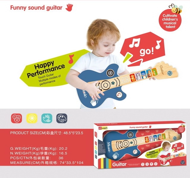 Gitaar voor kinderen met lichtfunctie
