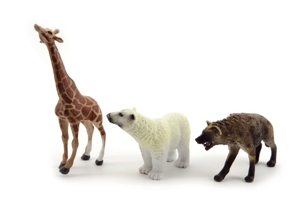 Safari dieren ZOO plastic 10cm mix van soorten - 1 st