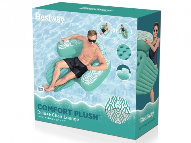 Luxe opblaasbare stoel Bestway voor op het water Deluxe Comfort