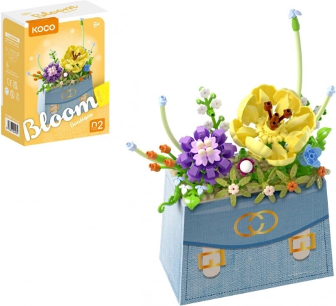 Bouwset KOCO mini bloem in handtas, 223 stukjes