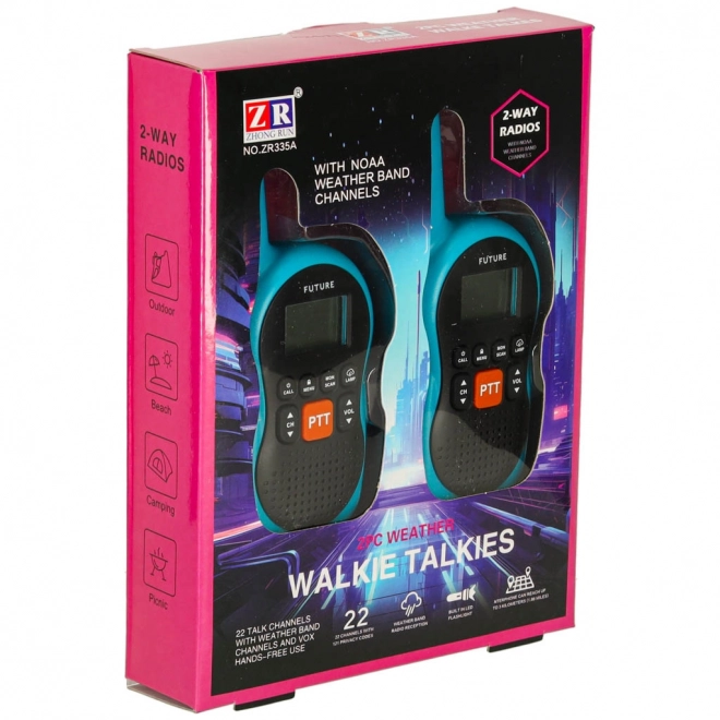 Korte afstand Walkie-Talkies voor Kinderen met Bereik van 3 km, Set van 2 stuks