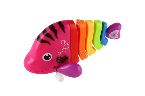 Visje op windmechanisme plastic 11cm mix van kleuren 14st in doos