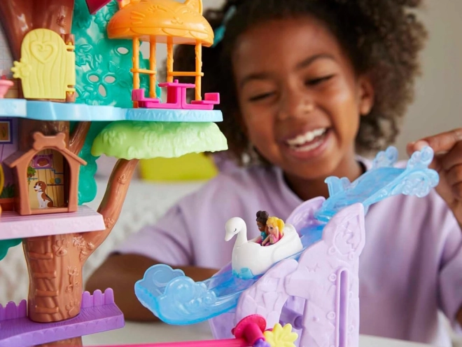 Polly Pocket Set figuren Dierenavontuur Boomhut