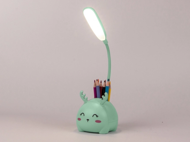 Kinder nachtlampje usb organizer telefoonstandaard voor lezen wetenschap – Groen