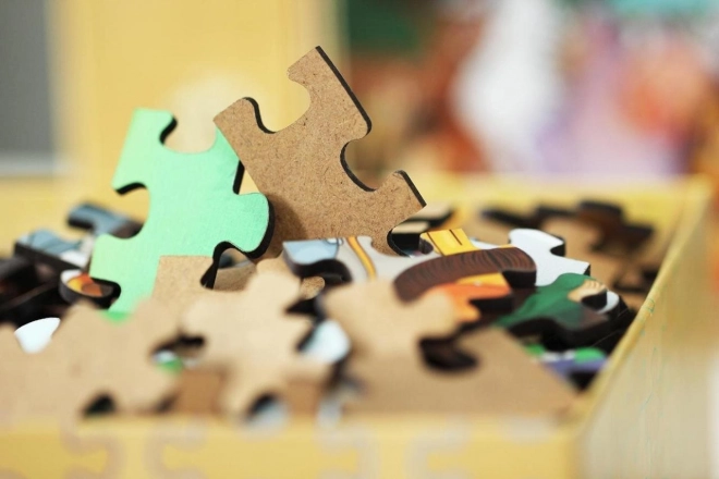 Houten puzzel schattige pinguïns 25 stukken