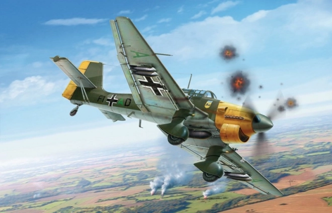 Modelvliegtuig Junkers JU-87 B Stuka Slag om Engeland