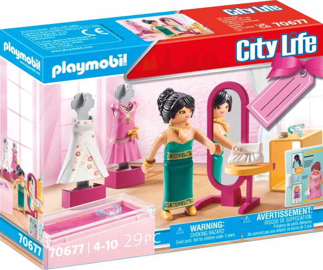 PLAYMOBIL® Stad Leven 70677 Cadeauset Boetiek met Modieuze Kleding